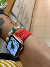 Correa trenzada Solo para Apple Watch, banda de 44mm, 40mm, 38mm, 42mm, pulsera de tela elástica de nailon serie iWatch 3 4 5 Se 6