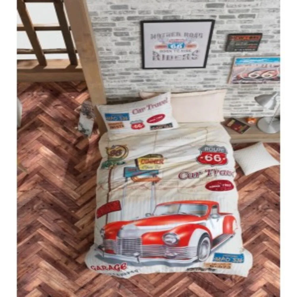 

Cotton Box Ranforce Young Route Duvet Cover Set - 100% Cotton Duvet cover: 160x220 Bed sheet: 160x240cm