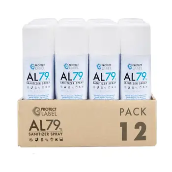 

Pack 12 hydroalcohol Spray 200 ml. Protect Label hygienising multisurface 79% Alcohol
