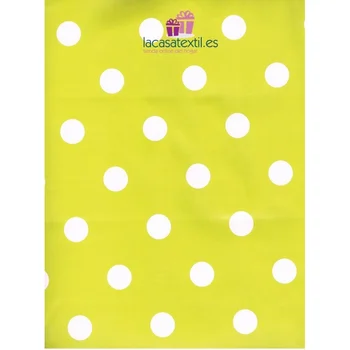 

Tablecloth Rubber Polka Dot Round GREEN 140 Textures