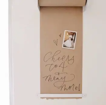 

Wall mounted holder Kraft paper white 30 cm