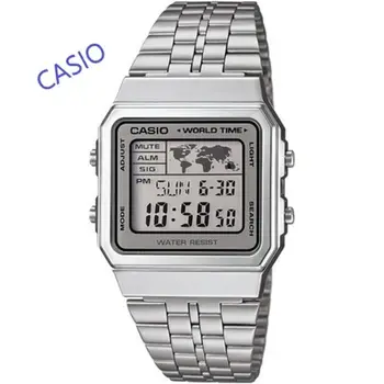 

Casio Digital Men's Watch Water Resistance Casual Sports Vintage Retro Digital LCD Dial Gray Stainless Steel A500WA-7DF Original