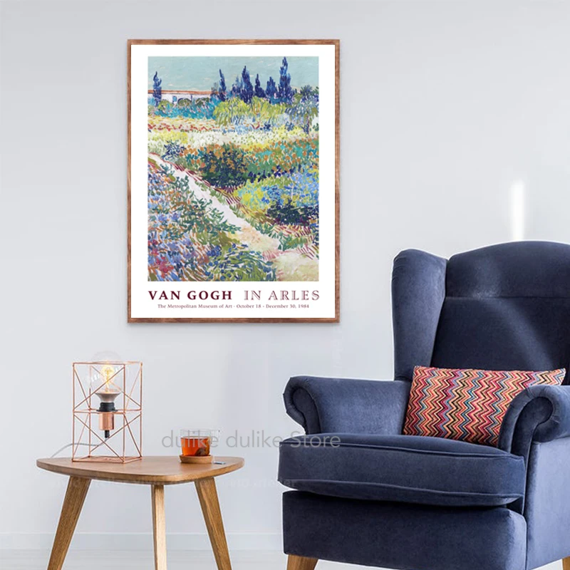 Van Gogh Tour in Arles Canvas Art Print - Museum Exhibition Poster
