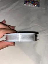 Cuerda de línea de cristal elástica, redonda, Flexible, para confeccionar joyas para cuentas, pulsera