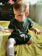 Conjunto de ropa para niño pequeño, mono de algodón de manga corta de punto + pantalón para bebé, trajes para niño pequeño, ropa para recién nacido