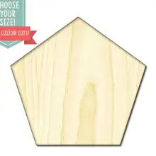 Пентагон вырезанный по дереву-на заказ Выберите свой размер-лазерная резка Деревянные Художественные товары для рукоделия Настенный декор свадебный детский DCS0043