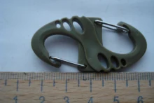 10 unids/lote S tipo mochila cierres escalada mosquetones llavero EDC Camping de ganchos Paracord táctica de supervivencia de hebillas