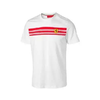 

T-shirt man Ferrari white striped size L