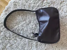 Bolso Baguette pequeño de piel sintética para mujer, pochette de diseño a la moda, suave, para hombro, Vintage, sencillo, tipo Clutch