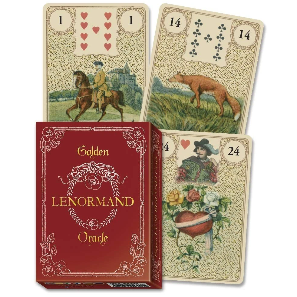 Golden Lenormand Oracle Cards popular oracle cards 9th-century lenormand deck | Игрушки и хобби