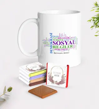 

Personalized Social Studies Teacher White Mug and Chocolate Gift Seti-1