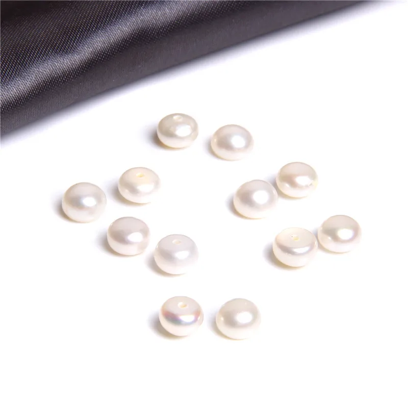 Натуральный пресноводный черный жемчуг AA с отверстием круглые бусины