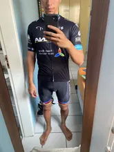 ASTANA-Ropa negra de ciclismo para hombre, camisetas de secado rápido, pantalones cortos para bicicleta de equipo, 9Dgel, para verano, 2020