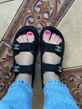 Sandalias de plataforma de cuero genuino para mujer, zapatos de diseñador de lujo a la moda, Sandalias planas, tacones gruesos, tendencia