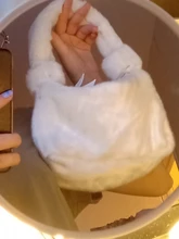 Hobos-Bolso de hombro de felpa suave para mujer, Cartera de mano femenina, de diseño Simple, a la moda, Baguette