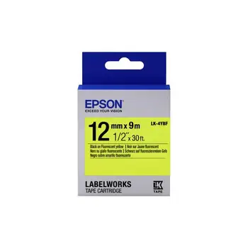 

TAPE - LK-4YBF FLUOR BLK-/YELL LK-4YBF BLACK/YELLOW 12MM (9M)