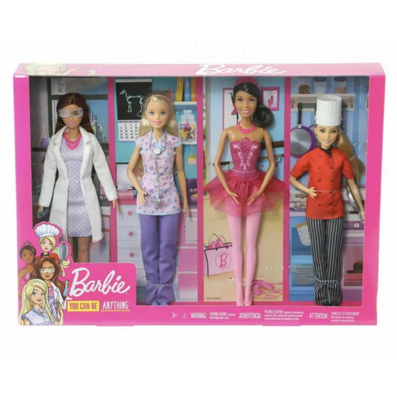 Barbie Pack Of 4 Professional Veterinary Barbie Dolls, Chemist, Dancer,  Original Chef For Girls, Toy Professions, Accessories, Toys For Girls,  Birthday Gift Communion Party Authentic - Dolls - AliExpress
