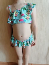 Nuevo 2021 niños traje de dos piezas Flamingo traje de baño para niñas 2021 verano Bikini conjuntos niños traje de baño bañador adorable G1-K337