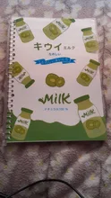 Skysoin-a5/B5-Cuadernos de anillo de diseño coreano, cuaderno de hojas sueltas de oso, leche y frutas, papelería escolar