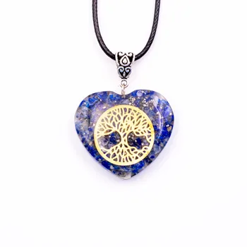 

Pendant orgonita heart tree life