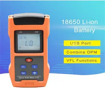 

TL563 Lithium Battery High Precision Optical Power Meter 1mw Red Light Source Machine With FC, SC -50~+26