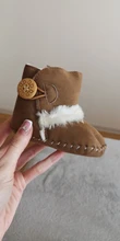 Dihope-Botas de nieve para bebé recién nacido, zapatos cálidos de invierno, botas de felpa con botón sólido, zapatos cálidos unisex para bebé