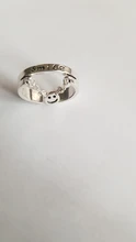 Anillos abiertos con cara sonriente feliz para hombre y mujer, anillos abiertos Unisex de Color plata antigua, estilo Hip Hop, joyería ajustable, 2021