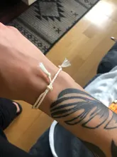 Meetvii-pulsera de cuerda de algodón tejida Simple para hombre y mujer, brazalete de Color puro hecho a mano, elegante, con borlas, para Yoga, novedad de 2020