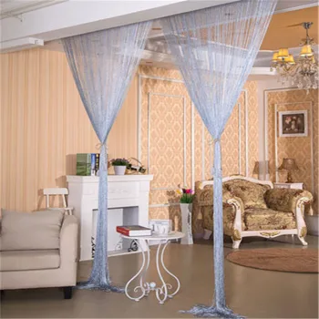 

100cmX200cm Glitter Tassel Curtain String Door Window Room Panel Divider Crystal Beaded String Door Window Decorative Curtain