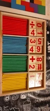Palos de conteo de bambú coloridos para bebé, juguete Montessori, ayuda de enseñanza, barra de conteo, guardería, juguete educativo de aprendizaje de matemáticas