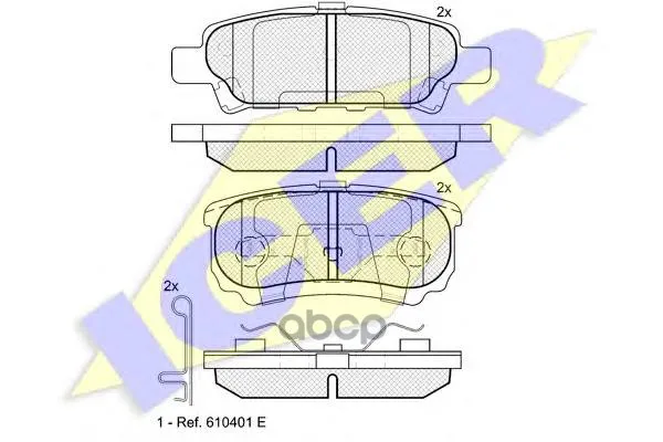 181746_колодки Дисковые Задние!Mitsubishi Outlander 2.0mpi/2.4i 03 Icer 181746 Icer арт. 181746