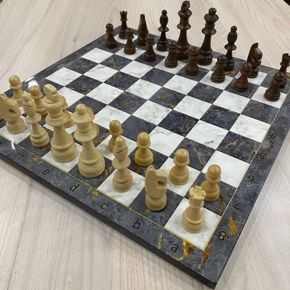 13.7 Inch Luxury Marble Chess Board First-class Marble Plated