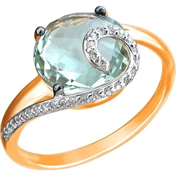 

Esthete ring with red gold cubic zirconia