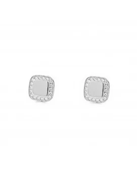 

Gold Girl earrings White Square circon center and brightness