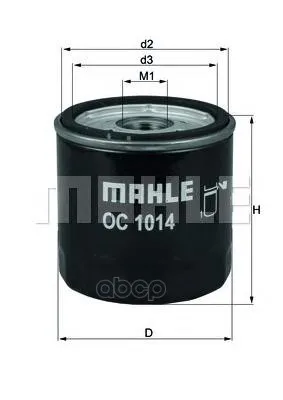 Фильтр Масляный Volvo Mahle/Knecht арт. OC1014