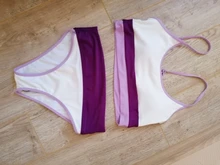 Bikini Women Swimsuit Two-Pieces High-Waist Splicing New