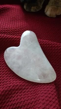 Natural Jade Gua Sha tablero raspador masaje de cuarzo rosa Jade Guasha piedra Chin cuello de la cara de arrugas removedor de belleza
