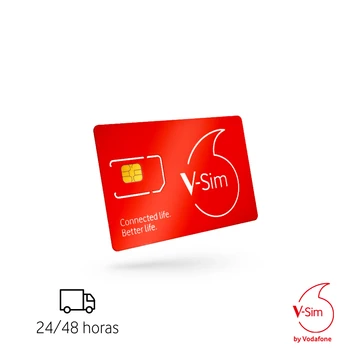 

V-SIM Vodafone Tarjeta sim Smart Works for connected devices GPS Trakers cameras de Seguridad Trakers Pets