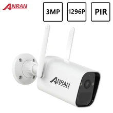 ANRAN – caméra de Surveillance extérieure IP Wifi 3MP/1296P, dispositif de sécurité sans fil, avec Audio et Vision nocturne infrarouge, CMOS, résistant aux intempéries 