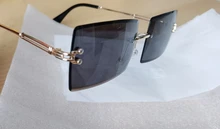 Gafas de sol cuadradas para hombre y mujer, lentes de sol rectangulares a la moda, sin montura, modernas veraniegas, para montañismo, 2020