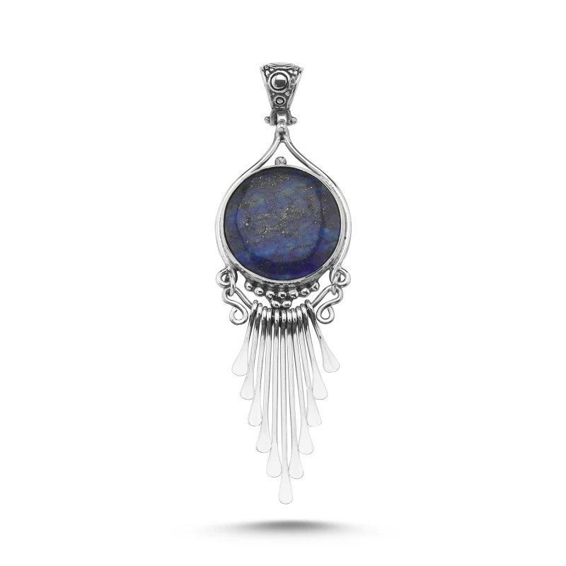 

Silver 925 Sterling Lapis Stone Handwork Pendant