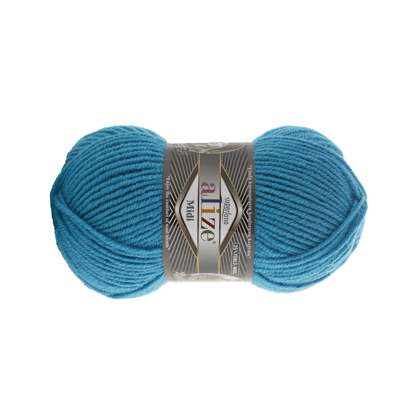 Yarn Alize superlana midi 25% wool 75% acrylic in a motor 170 m. 100 gr./price for 5 coils | Дом и сад