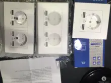 Delviz-Toma corriente con USB estándar para la UE, enchufe de pared con 2 salidas, panel de alimentación CA 110 ~ 250V, de calidad 16A, doble marco, 146x86mm