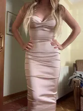 Bodycon Dress Newasia Satin Lace-Up Sexy Backless Party Midi Night Green Women Summer