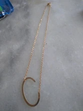 Collar con inicial grande para 100%, joyería de acero inoxidable, collar con letras grandes, A-Z, dorado, con monograma