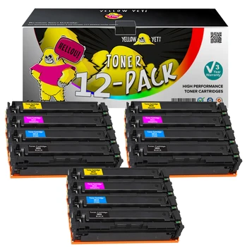 

12pcs Compatible Toner Cartridge for CF380X CF381A CF382A CF383A for HP Laserjet Pro MFP M476dn M476dw M476nw Printer 380
