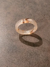 Retro nuevo Chic Corea transparente estética anillo colorido minimalista acrílico resina anillo para las mujeres joyería regalos de fiesta
