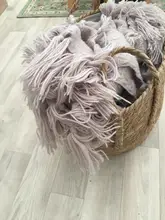 Storage-Basket Planter Crafts-Decoration Straw Rattan Handmade Living-Room Nordic Indoor