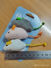 3pcs New Plush Simulation Mouse Cat Toy Plush Mouse Cat Scratch Bite Resistance Interactive