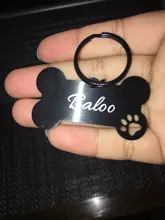 Collar personalizado para mascotas, etiqueta de identificación grabada con nombre de Mascota para gato, cachorro, perro, colgante, llavero, accesorios para mascotas